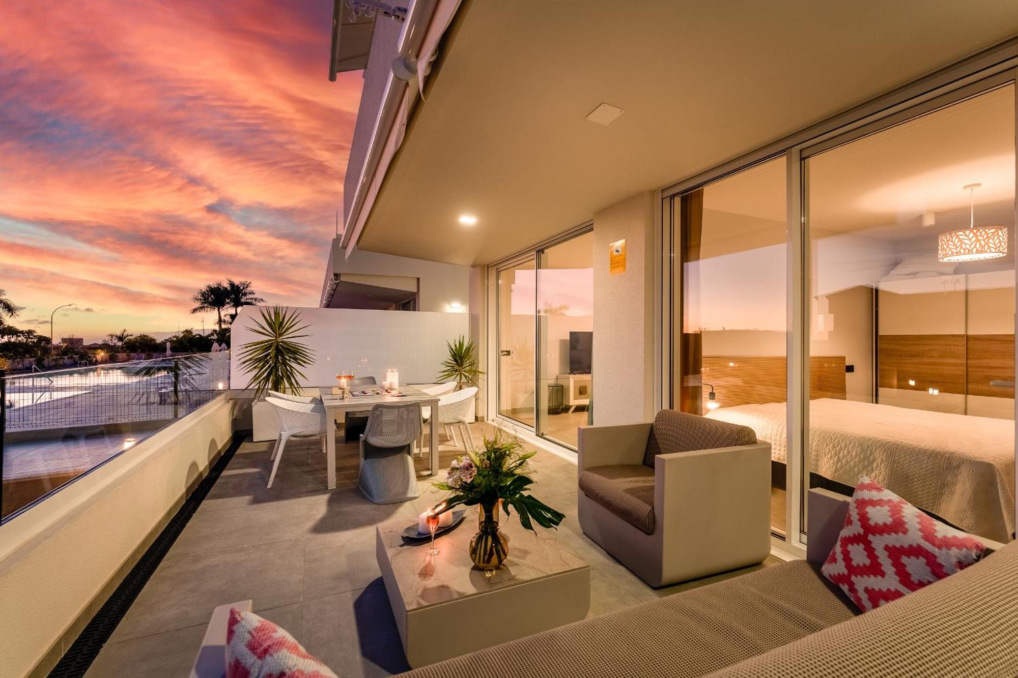 Modern New Apartment Las Terrazas De Costa Adeje. Heated Pool, Big Terrace And Private Parking 外观 照片